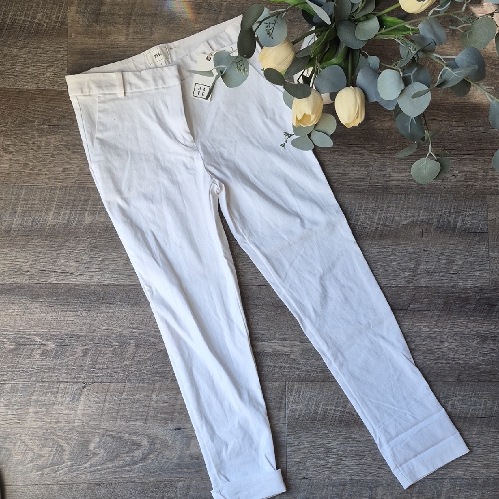 White Slim Fit Pants